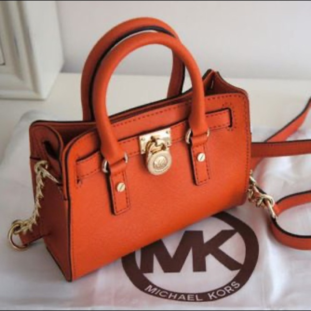 Michael Kors Hamilton Satchel | Extra-Small | Saffiano leather | Orange
